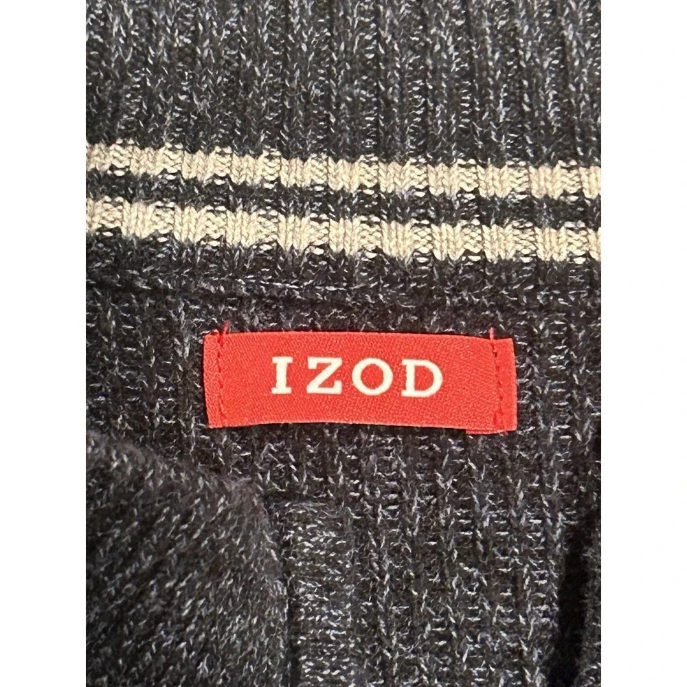 Izod Men's Navy Blue Advantage Pullover Soft Sweater Long Sleeve 1/4 Zip Size XL